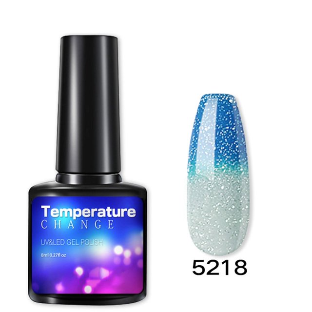Gel de uñas transparente para esculpir uñas, para manicura, cambio de temperatura, fototerapia, herramienta de pegamento para esmalte de uñas, 8 ml