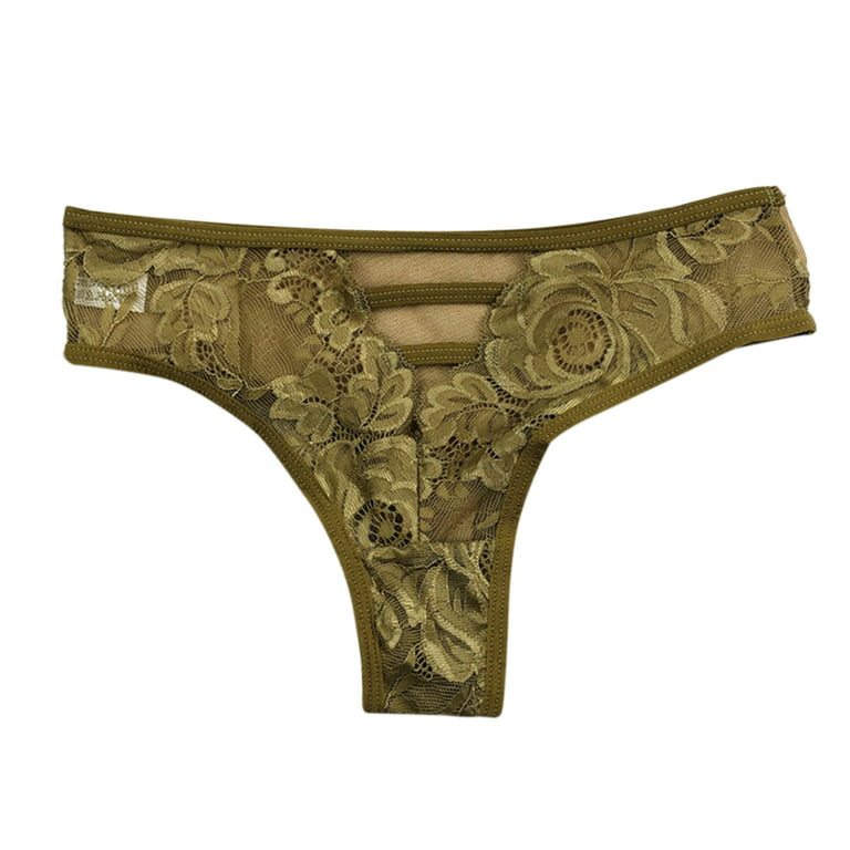 Gubotare Boxer Briefs For Women Girl High Waist G String Brief Pantie Thong  Lingerie Knicker Lace Underwear,D One Size