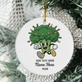 thumbnail image 2 of Cute Broccoli Christmas Ornament Xmas Tree, Funny Broccoli Hanging Christmas Ornaments for Men Women, Custom Name Text Vegetable Lovers Christmas Ornament, 2 of 5