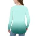 thumbnail image 6 of GigrtiJin 3-12 Years Kids Casual Trendy Tops Gradient Color Round Neck Long Sleeve Slit Shirt Versatile Comfy Blouse, 6 of 7
