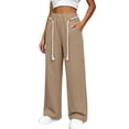 thumbnail image 3 of Sweatpants for Women Ihhxva Women's Casual with Pockets Elastic Waist Joggers, Loose Fit, Soft Cotton , Lounge, Workout, Daily Wear, Tapered Leg, Black, Grey S-3XL, 3 of 9