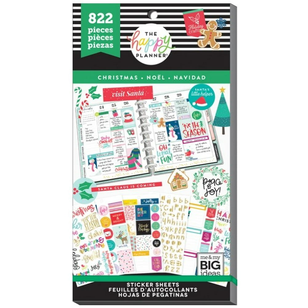 The Happy Planner® Value Sticker Pack, Christmas, 822 Stickers