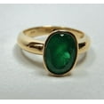 thumbnail image 2 of Maa Karni Natural Emerald Ring 925 Sterling Silver 22k Gold Plated Ring 5.50 Ct. AAA+ Quality Birthstone Astrology Emerald Oval Cut Handmade Ring for Unisex, 2 of 7