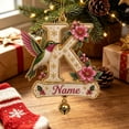 thumbnail image 2 of Clearance! Personalized Letter Christmas Tree Ornament, Hummingbird Floral Custom Name Hanging Pendant, Customized Alphabet Christmas Decorations Indoor, Holiday Wreath & Gift Tag Decor, K, 2 of 7