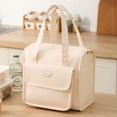 thumbnail image 2 of Insulated Lunch Bag for Women, Large Thermal Lunch Tote for Work, Waterproof & Easy-Clean Adult Lunch Box, Holds 2 Containers & Drink, 10.2" Lunch Bag for Office, School, Picnic ,Beige, 2 of 3