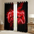 thumbnail image 2 of Erosebridal Rideaux et Draperies Rouges pour Manette de Jeu (52x84), Rideaux Occultants Imprimés Aquarelle pour Chambre, Décoration de Chambre, 2 of 6