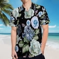 thumbnail image 5 of High Quality Hawaiian Shirts for Men Short Sleeve Aloha Beach Shirt Floral Summer Casual Button Down Shirts Blouses SVE5T2, 5 of 7