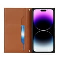 thumbnail image 2 of ELEHOLD for iPhone 12 Pro Max Wallet Case,Card Slot Zipper Purse Adjustable Crossbody Strap Stand Function PU Leather Shockproof Wallet Case, brown, 2 of 6