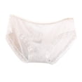 thumbnail image 1 of AWZXDE Ladies Underwear Panties Lace Edge Fully Transparent Mesh Low Waist Plus Size Thin Rear Lifting Triangle White，XL, 1 of 3