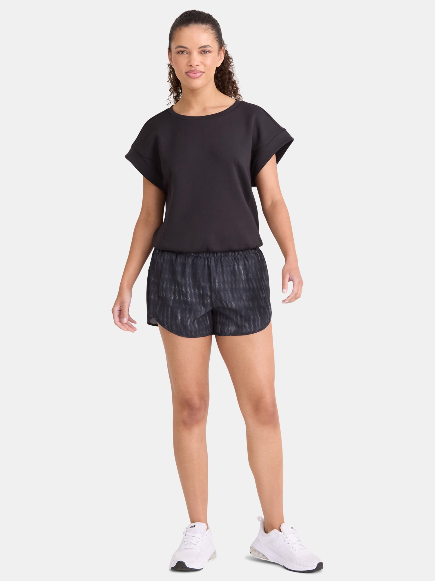 Avia Women's and Women's Plus Running Shorts with Bike Liner, Sizes XS-4X