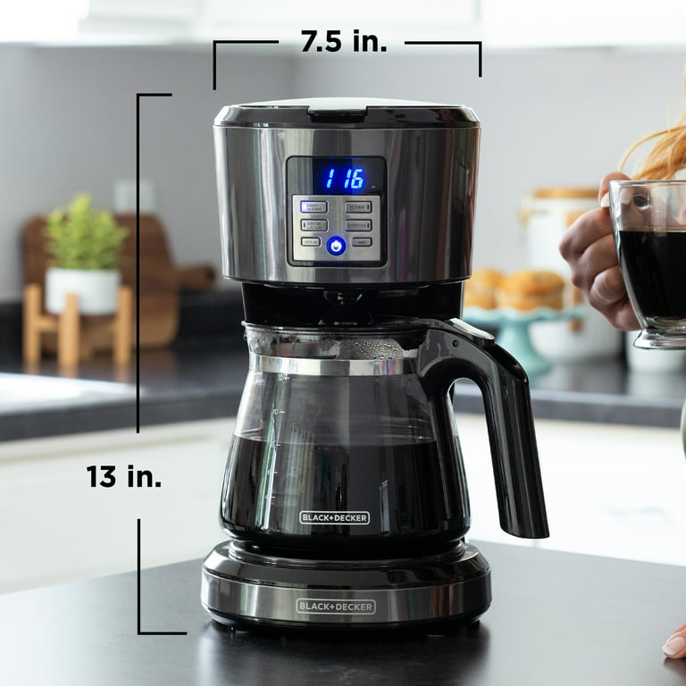 BLACK+DECKER Black 12 Cup Drip Coffee Maker with Thermal Carafe