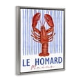 thumbnail image 2 of Stupell Industries Traditional Le Homard Nautical Stripes Gray Floating Frame Canvas Art, 25 x 31, by Kim Allen, 2 of 8