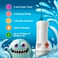thumbnail image 3 of GuruNanda Kids Water Dental Flosser - 4 Flossing Modes, Smart Timer, for Ages 6+- 200ml - White, 3 of 9
