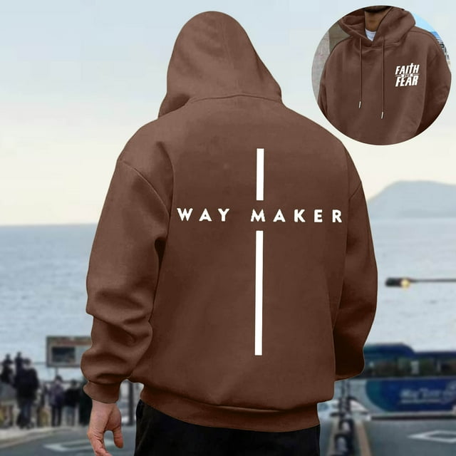 MHFRRA Sudaderas y Sudaderas para Hombre, Jersey de Manga Larga con Estampado para Uso Casual, Actividades Al Aire Libre y Comodidad En El Hogar Marrón