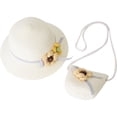 thumbnail image 1 of Sombrero de verano para mujer con circunferencia de 56-58 cm, sombrero de paja, sombrero de ala grande con protección solar, sombrero de playa y conjunto de bolsa de paja, 1 of 5