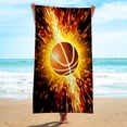 thumbnail image 5 of Guanhe Microfiber Beach Towel 30''x60'' Basketball Soccer Prints Lightweight Summer Towels for Swimming Pool(Sports Series), 5 of 9