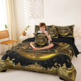 thumbnail image 4 of Homewish Vintage Magic Dragon 7-Piece Twin Bedding,Hippie Evil Eye Bedding Comforter Set,Black Gold,Black Reversible, 4 of 8