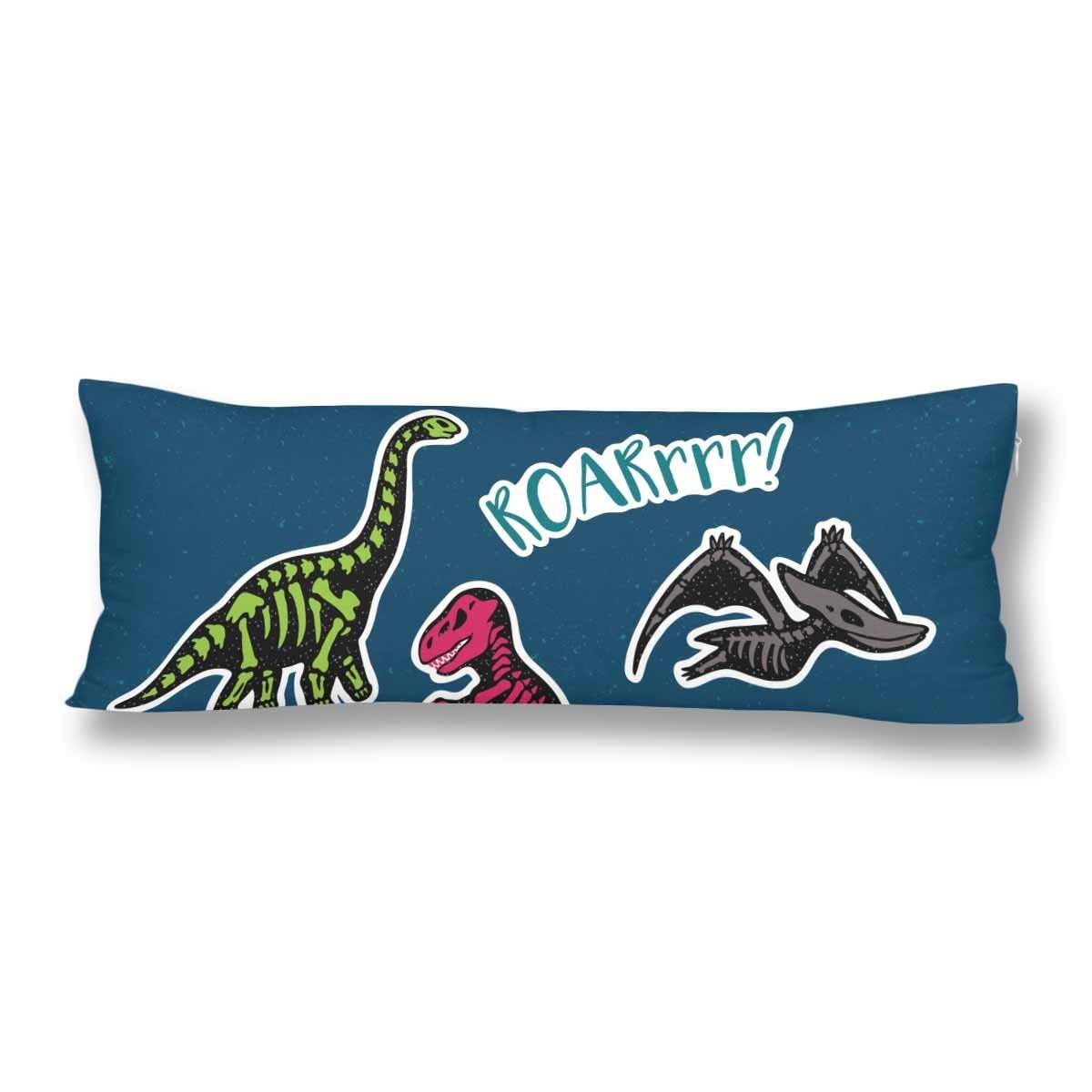 ABPHOTO Fossil Dinosaurs Body Pillow Covers Pillowcase Throw Pillows