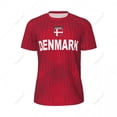 thumbnail image 2 of Unisex Denmark Flag 3D Printed T-shirt Fans Mesh tshirt For Running Bike Soccer Tennis Fitness Sports Exclusive, 2 of 10