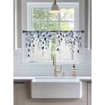 thumbnail image 3 of Sheer Curtains 54 Inch Length 2 Panels Set for Kitchen, Blue Eucalyptus Leaves Semi Sheer Curtains for Windows, Watercolor Summer Leaf Voile Window Treatments Rod Pocket Curtain, 3 of 7