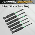 thumbnail image 3 of Uxcell 6pcs Triangle Screwdriver Bit 2.76" Magnetic Power Tools with 1/4" Hex Shank, 3 of 7