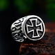 thumbnail image 2 of Anillo de acero de titanio ligero estilo Retro religión anillos de dedo negro Color sólido impermeable tamaño pequeño joyería hombres regalo Ropa, zapatos y accesorios Miscelánea Tamaño 10 Qarigey AP014442-04, 2 of 6