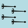 thumbnail image 2 of Renovators Supply Black Wrought Iron Garage Door Decorative Hardware Fleur De Lis Design 15-3/8 in Rust Resistant Dummy Strap Hinge w/Screws, Pack of 4, 2 of 7