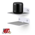 thumbnail image 1 of Soporte de altavoz Bluetooth con estante flotante BRAINWAVZ de 4 pulgadas, paquete de 2, 1 of 9