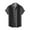 Black, variant on BUWTTED Mens Shirts Summer Stripe Classic Business Work Dress Casual Lapel Button Short Sleeve Black Shirt L