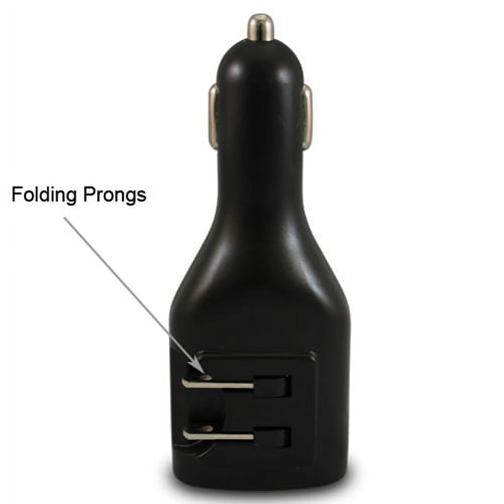 Type-C Retractable USB Cable w 2-in-1 2-Port USB Car Home Charger J2P for Samsung Galaxy A9 A50 A20 A10e - Sonim XP8 XP3 - Sony Xperia XZs XZ3 XZ1 XA1 L1 - Xiaomi Mi Mix 2 9