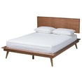 thumbnail image 3 of Baxton Studio Melora Brown Wood and Rattan Queen Size 3-Piece Bedroom Set, 3 of 12