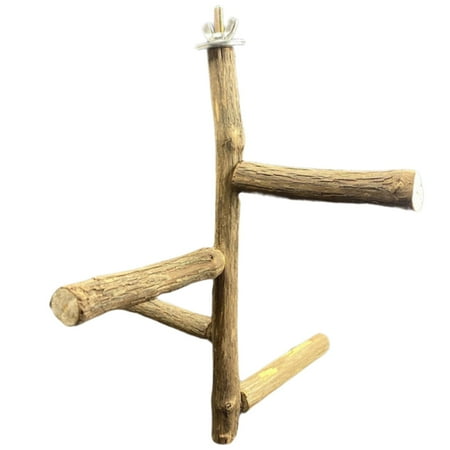 Pet Parrot Bird Perches Wooden Pole Standing Stick Bird Cage Accessories