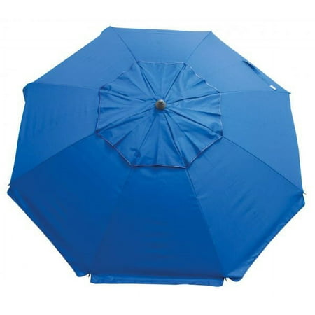 RIO Beach 7 ft Wood Pole Beach Umbrella with Sand Anchor, Solid