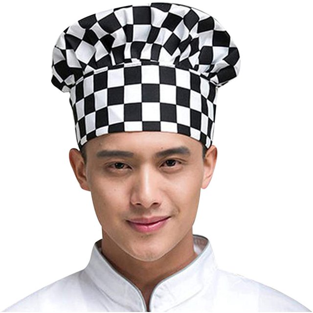 856Store Stylish Warm Hat,Professional Stretchy Adjustable Men Cap Kitchen Cook Baker Catering Chef Hat