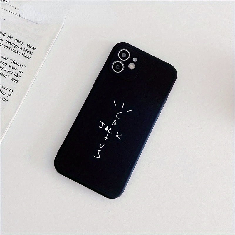 Cool Travis Cactus Jack Phone Case Black iPhone Case for 15 14 13