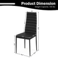 thumbnail image 2 of Gymax Set of 6 Dining Side Chair PVC High Back Metal Legs Kitchen Home Furniture Black, 2 of 7