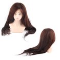 thumbnail image 3 of Mannequin de Cheveux Brun Foncé Coiffeur Coiffure Formation Tressage Tête de Mannequin, 3 of 14