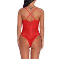 thumbnail image 3 of Mono sexy mono de cosplay suave mono de tela con pantalla de encaje para mujeres adultas, rojo, xl Yuarrent XX000036-44, 3 of 7