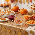 thumbnail image 4 of Autumn Stemless Glass Fall Clear Drinking Tumbler Thanksgiving Squirrel Pumpkin Maple Leaf Printed Table Drinkware for Juice Beverages for Home Dinner Party Gathering, 4 of 5