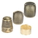 thumbnail image 3 of Dedal de coser de 5 piezas, protector de dedo de cobre para coser, protector de dedo ajustable, anillo de dedo, dedal, costura, acolchado, accesorios para manualidades, herramientas de costura de bric Ecomeon no, 3 of 5