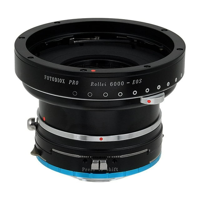 Fotodiox Pro Combo Shift Lens Mount Adapter Compatible with Rollei 6000 Lenses to Fujifilm X-Mount Cameras