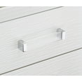 thumbnail image 4 of DeeHome Glamorous White Silver Finish 1pc Nightstand of 2x Drawers Acrylic Bar Pulls Stylish Bedroom Furniture, 4 of 8