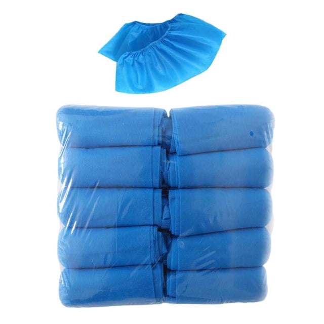 Cubrezapatos Cola 100pcs Protectores de Arranque Suela Antideslizante Gruesa Desechable Azul oscuro