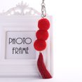 thumbnail image 4 of Pom Pom Keychain Handmade Bohemian Pompom Tassel Charm Handbag Charm for Women, 4 of 10