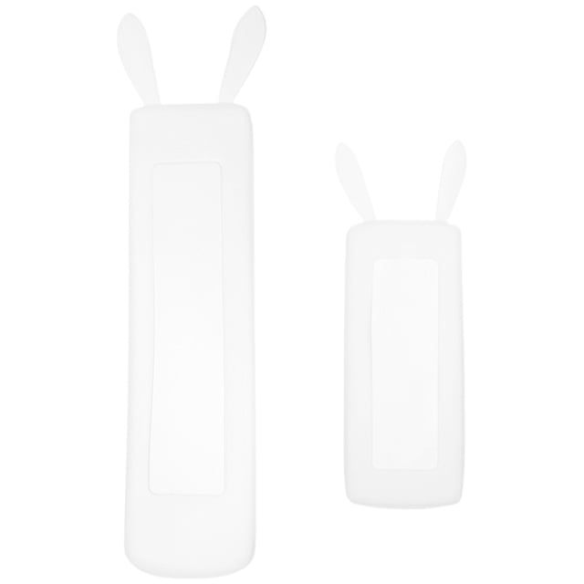 Funda protectora para control remoto (2 unidades, con orejas de conejo), de silicona, color blanco