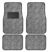 New 4PC Animal Print Snow Cheetah Floor Mat Set Universal For Cars Trucks SUVs
