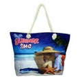 thumbnail image 2 of Flaskamite- Women's Large Zippered Beach Canvas Tote Bag with Matching Coin Pouch, 2 of 7