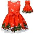 thumbnail image 2 of Petites Filles Enfant Noël Robes Filles Fête Danse Enfants Robe de Noël Robe de Fête 4t 21 Robes Enfants Uni X Manche Longue Manche Fille Tout-Petit T Courte Robe8 10 Colla Rouge 6-7 Ans, 2 of 6