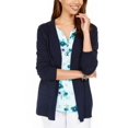 thumbnail image 2 of MSRP $47 Karen Scott Pointelle-Stripe Open-Front Cardigan Estate Blue Size XS, 2 of 2