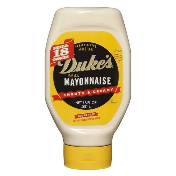 Duke's Real Mayonnaise Squeeze Sugar Free 18 Ounce